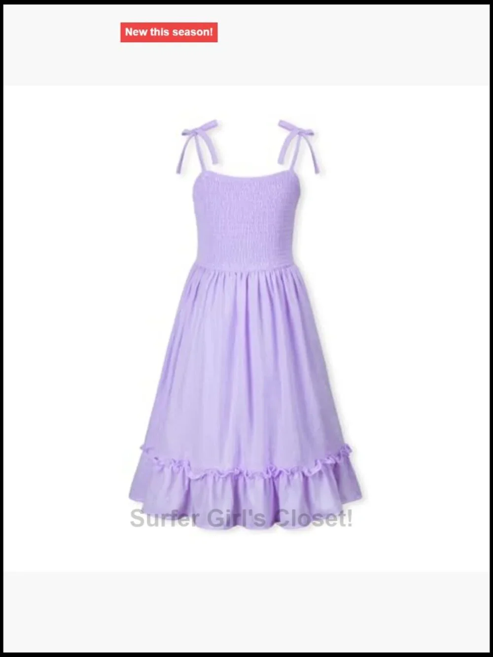 Girls A-Line Spaghetti Strap Open Back Twirl Sundress